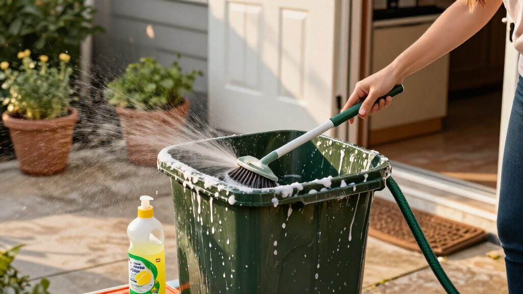 Smelling Your Garbage Cans? The Underrated Trick To Give Them A Deep Clean